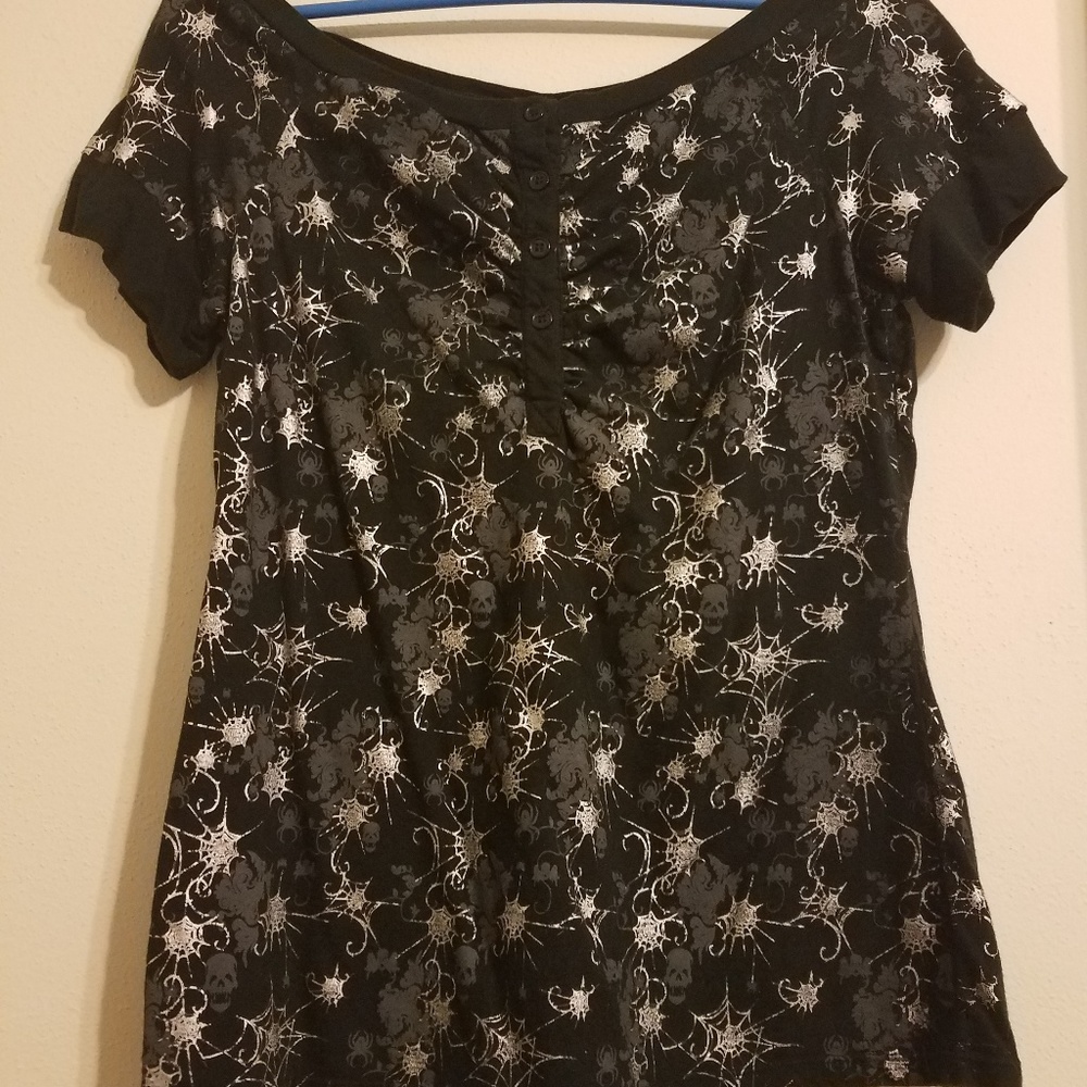 Spiderweb and skull shirt
